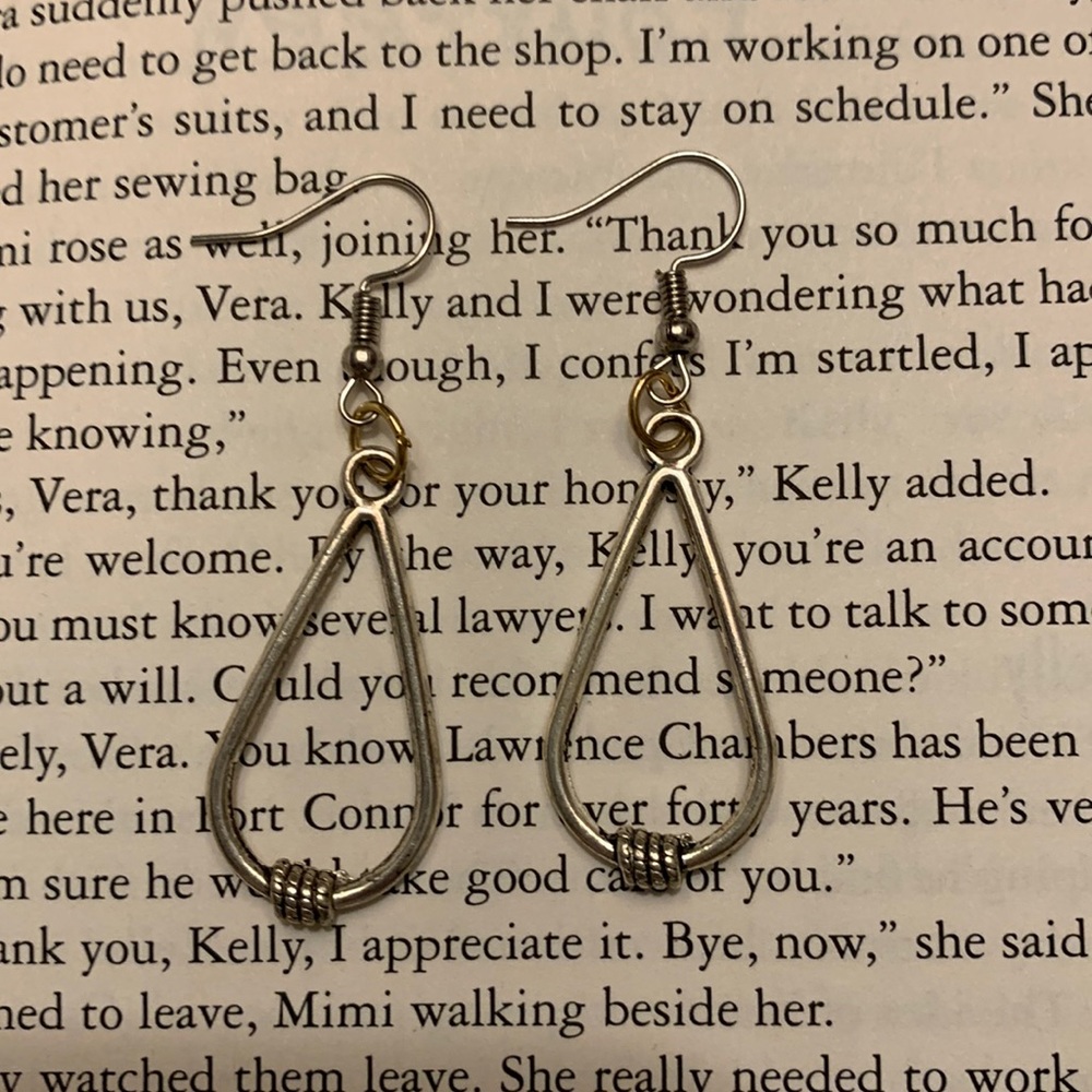 Handmade earrings from discarded jewelry bits